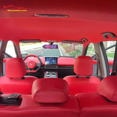 Hình ảnh đổi màu nội VinFast Limo Green màu đỏ thực tế tại Thiện Auto 