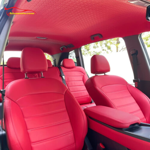 Hình ảnh đổi màu nội VinFast Limo Green màu đỏ thực tế tại Thiện Auto 