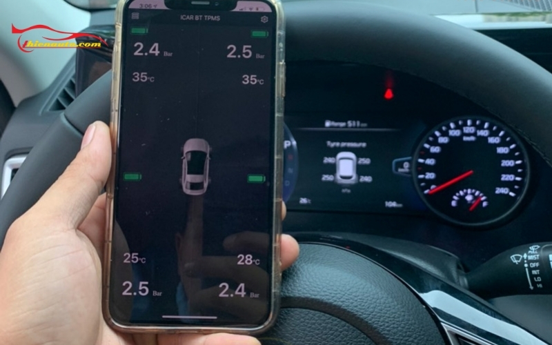 Reset cảm biến áp suất lốp Hyundai đảm bảo ECU đọc đúng mức áp suất