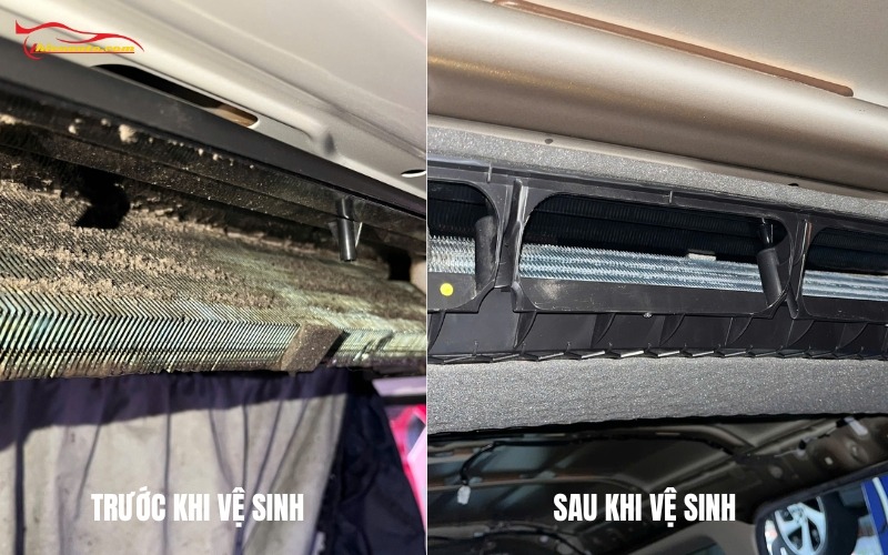Vệ sinh dàn lạnh ô tô giúp loại bỏ bụi bẩn giúp không khí lưu thông tốt hơn duy trì hiệu suất làm mát ổn định