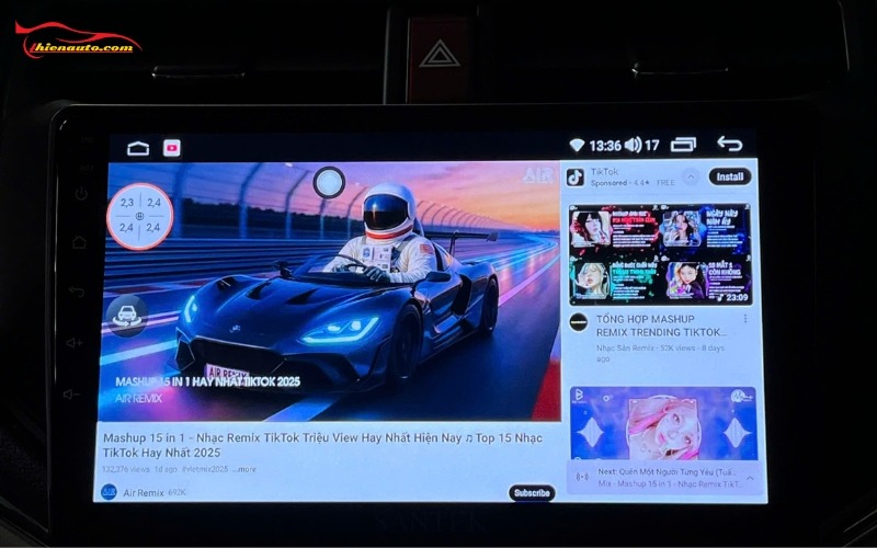 Kiểm tra màn hình trước khi reset màn hình Android ô tô