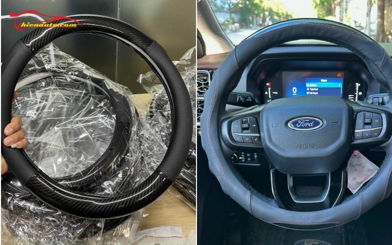 Mẫu bọc vô lăng Ford Ranger đẹp tại Thiện Auto