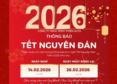 THÔNG BÁO LỊCH NGHỈ TẾT NGUYÊN ĐÁN 2026 – Thiện Auto