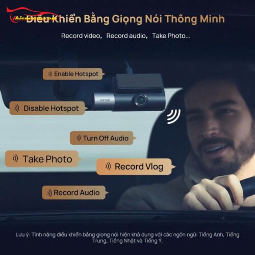 Camera hành trình 70mai T800: Điều khiển giọng nói