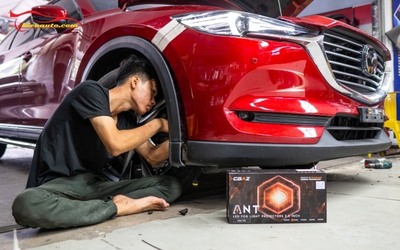 Độ đèn bi gầm Mazda CX8