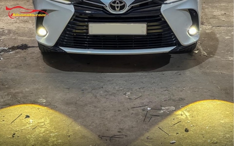 Hình ảnh thực tế độ đèn bi gầm Vios tại Thiện Auto
