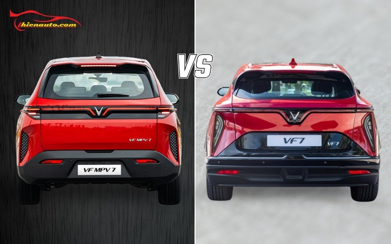 So sánh VF MPV 7 và VF7 về diện mạo