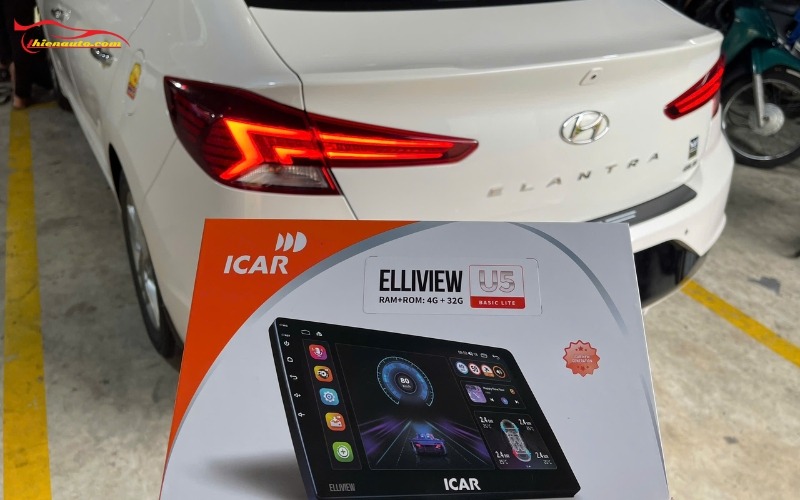 Hyundai Elantra lắp màn hình Android 10 inch ICAR Elliview U5