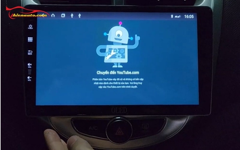 Kiểm tra kết nối mạng khi màn hình android ô tô bị lỗi Youtube