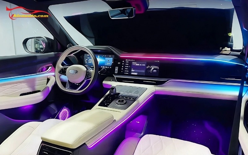 Độ đèn LED nội thất Geely EX2 tăng thẩm mỹ khoang cabin