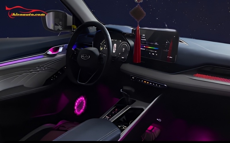 Độ đèn LED nội thất Geely EX2 tăng thẩm mỹ khoang cabin