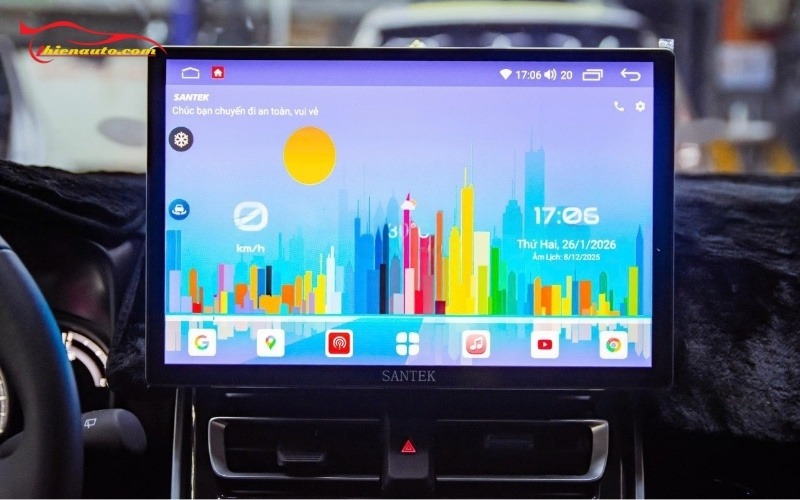 Độ màn hình Android Toyota Innova Cross chính hãng Santek tại Thiện Auto