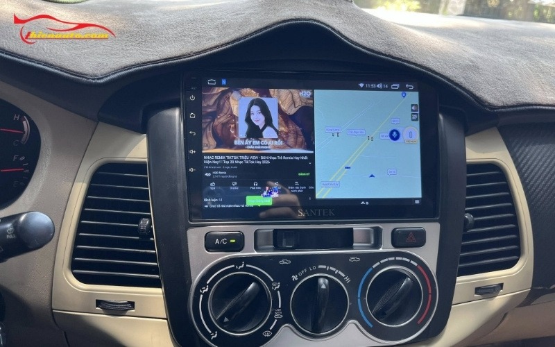 Độ màn hình Android Toyota Innova Cross chính hãng Santek tại Thiện Auto