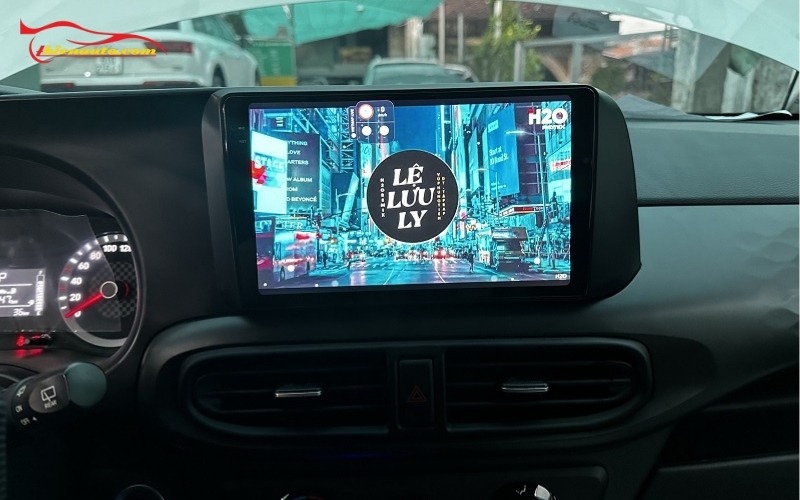 Hình ảnh thực tế lắp màn hình Android Hyundai Grand i10 tại Thiện Auto