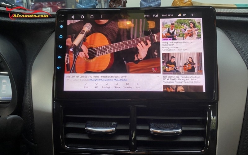 Màn hình Android Toyota Vios Hình ảnh thực tế lắp màn hình Android Toyota Vios tại Thiện Auto