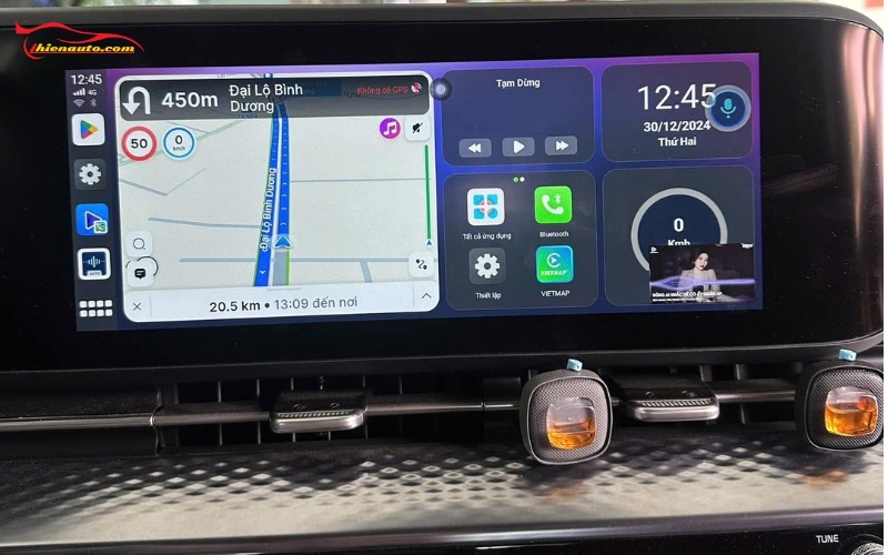 Android Box Kia Carnival BS10 giúp tích hợp dãn đường Vietmap Live
