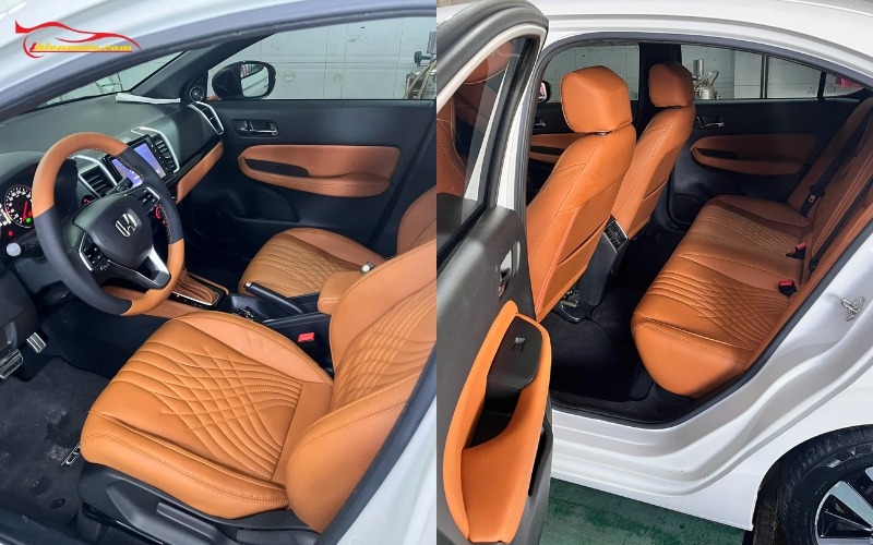 Honda City Rs 2021 bọc ghế da Nappa Luxury nâng cấp nội thất sang trọng Honda City RS 2021 bọc ghế da Nappa Luxury