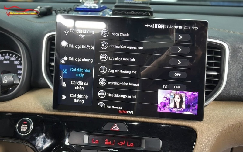 Độ màn hình Android Kia Sportage Độ màn hình Android Kia Sportage Wincca 12.3 inch