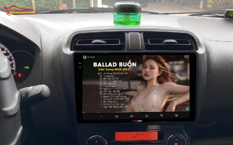 Độ màn hình Android Mitsubishi Attrage giúp kết nối giải trí trên các ứng dụng như Youtube, Sportify dễ dàng