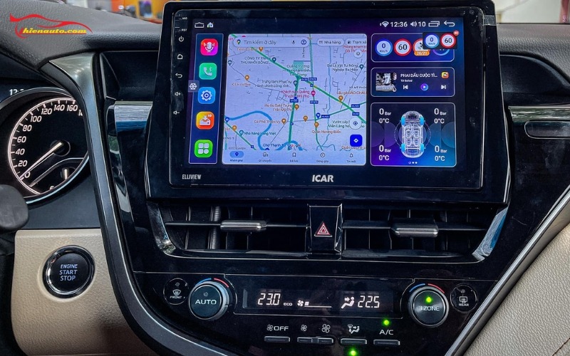 Màn hình Android Toyota Camry Elliview U5 hỗ trợ kết nối ứng dụng dẫn đường 