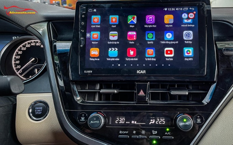 Màn hình Android Toyota Camry: Độ màn hình Android Elliview ICAR U5
