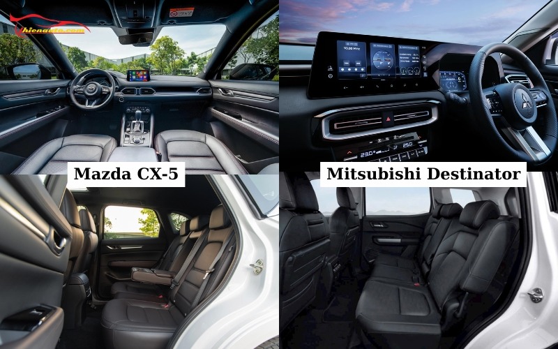 So sánh Mitsubishi Destinator và CX5: Lựa chọn nào trong phân khúc CUV cỡ C? So sánh Mitsubishi Destinator và CX5 về không gian nội thất tiên nghi