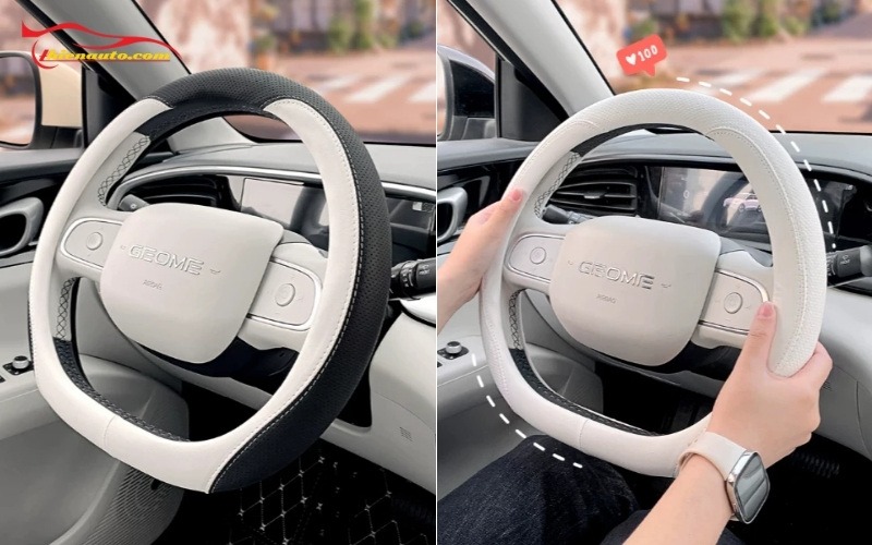 Bọc vô lăng Geely EX2 tăng thẩm mỹ nội thất xe