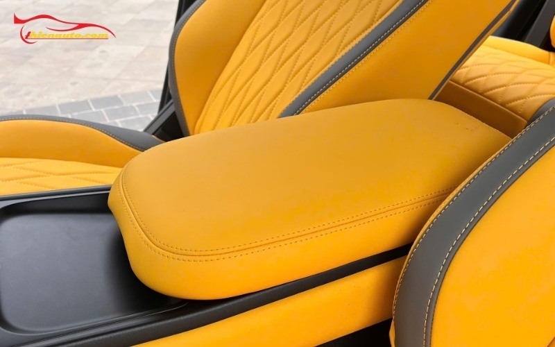Hình ảnh thực tế Vinfast Limo Green vàng độ full nội thất tại Thiện Auto