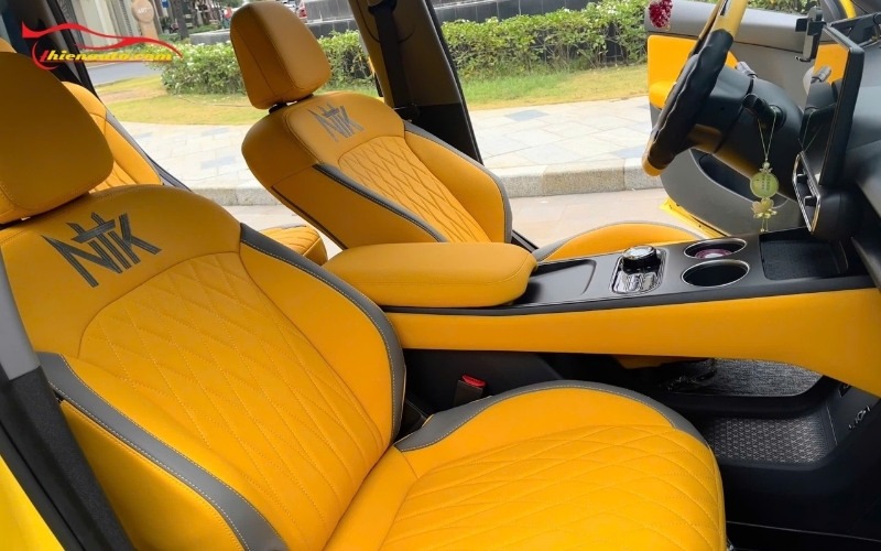 Vinfast Limo Green vàng độ full nội thất tại Thiện Auto