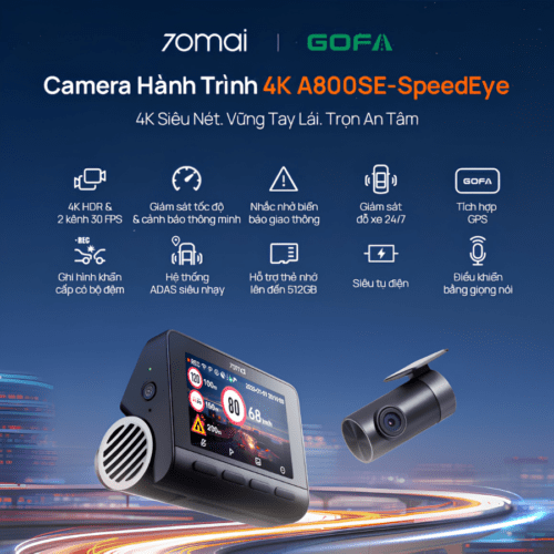 Thông số nổi bật camera hành trình 70mai A800SE SpeedEye