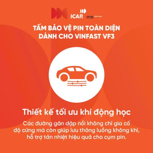 Tấm bảo vệ pin VinFast VF3 ICAR AMOR PRO: Thiết kế động học 