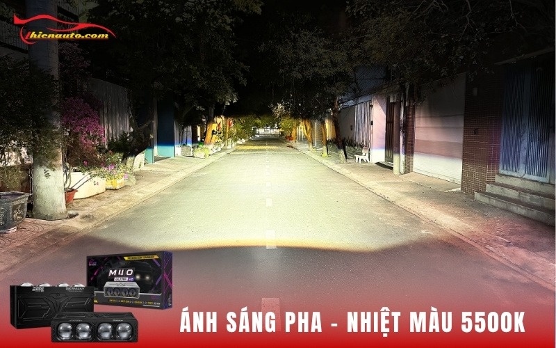 Hình ảnh ánh sáng Pha của đèn trợ sáng M40 Ultra V2