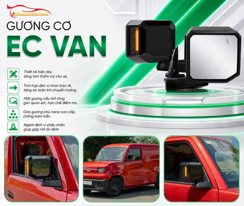 Gương cơ Vinfast EC Van Gương cơ Vinfast EC Van tích hợp đèn xi nhan