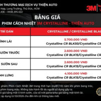 Phim cách nhiệt 3M Crystalline giá bao nhiêu?