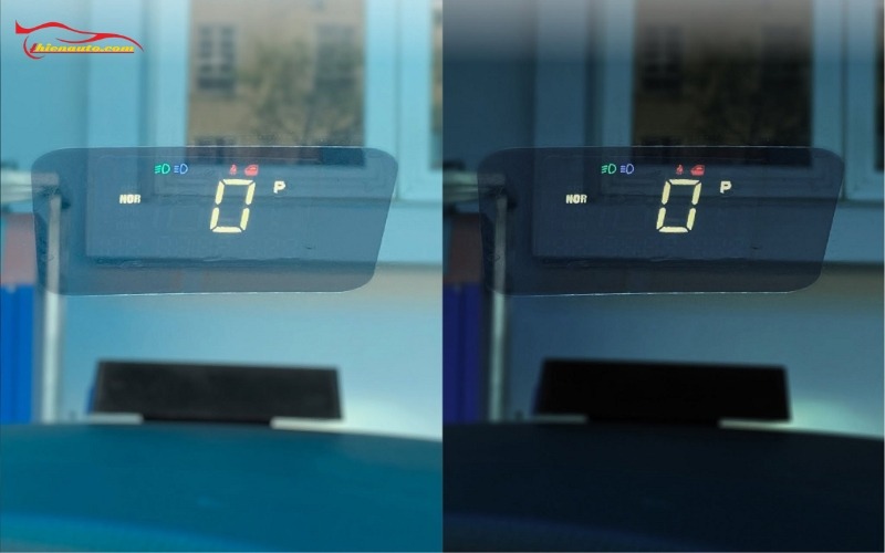 Màn hình HUD VinFast Fadil Màn hình HUD VinFast Fadil tự động điều chỉnh độ sáng, hiển thị rõ nét cả ban ngày lẫn ban đêm