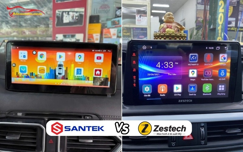 So sánh màn hình Santek và Zestech