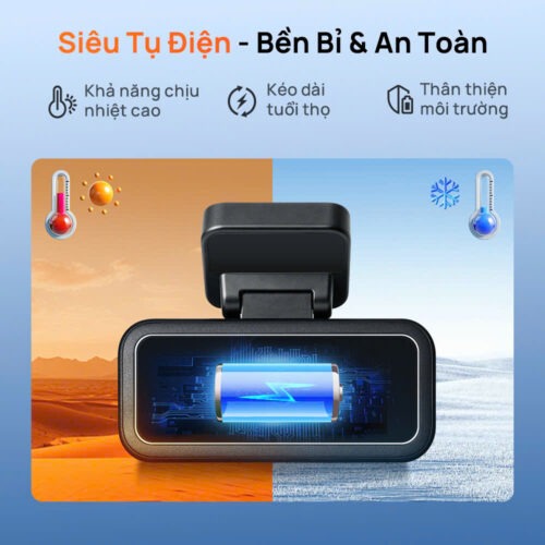 Camera hành trình 70mai A410 Neo Camera hành trình 70mai A410 Neo: Siêu tụ điện bền bỉ, phù hợp với môi trường nhiệt độ cao