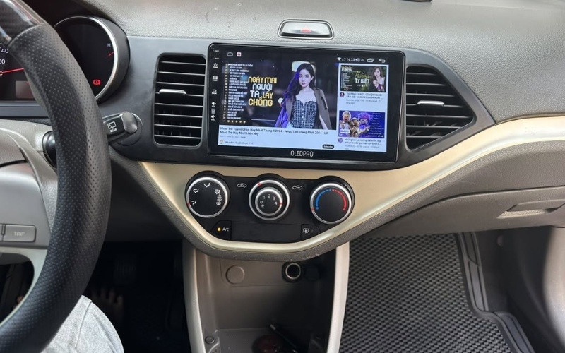 Hình ảnh lắp Android Box KIA Seltos thực tế tại Thiện Auto