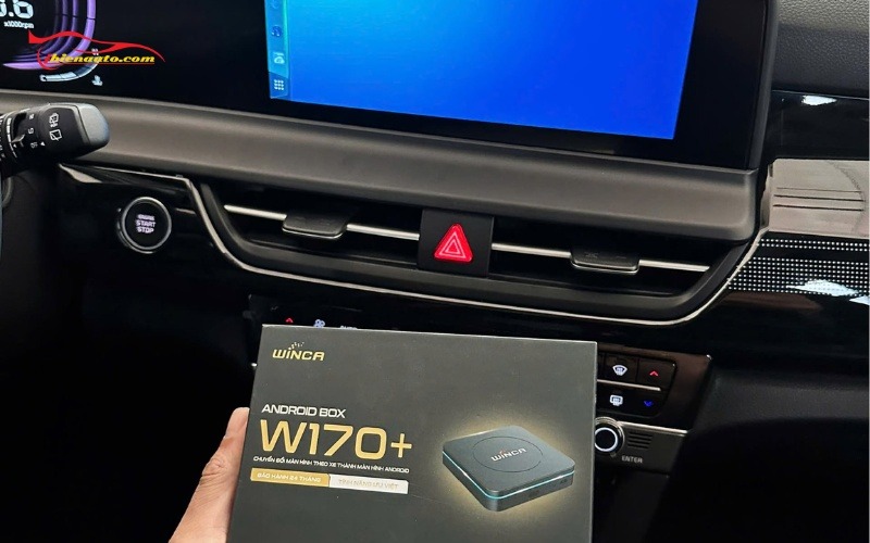 Hình ảnh lắp Android Box KIA Seltos thực tế tại Thiện Auto