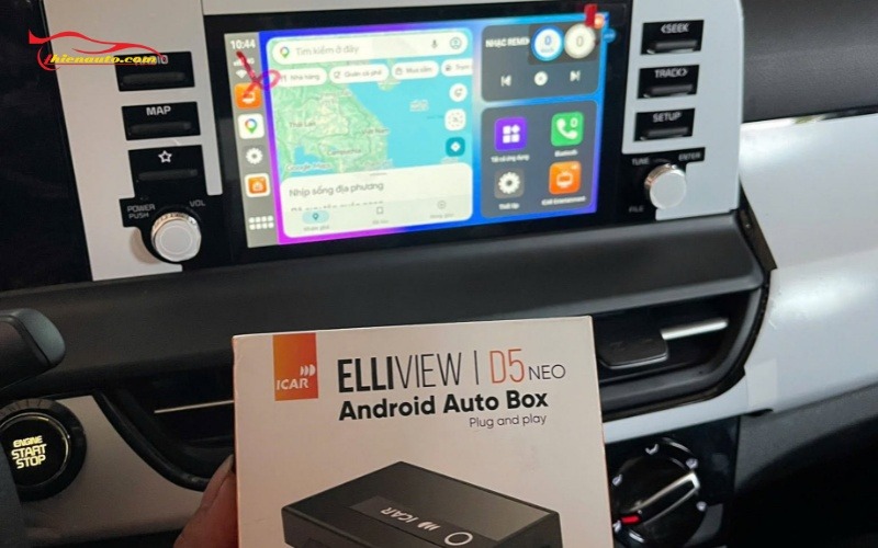 Hình ảnh lắp Android Box KIA Seltos thực tế tại Thiện Auto