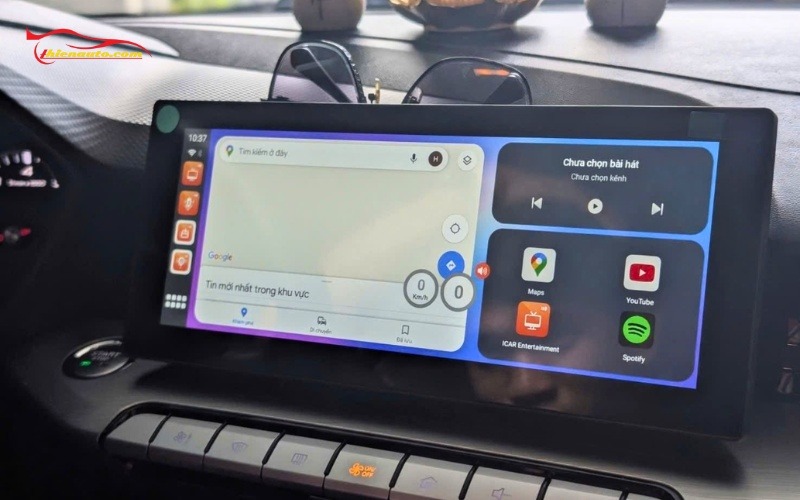 Hình ảnh lắp Android Box MG5 thực tế tại Thiện Auto