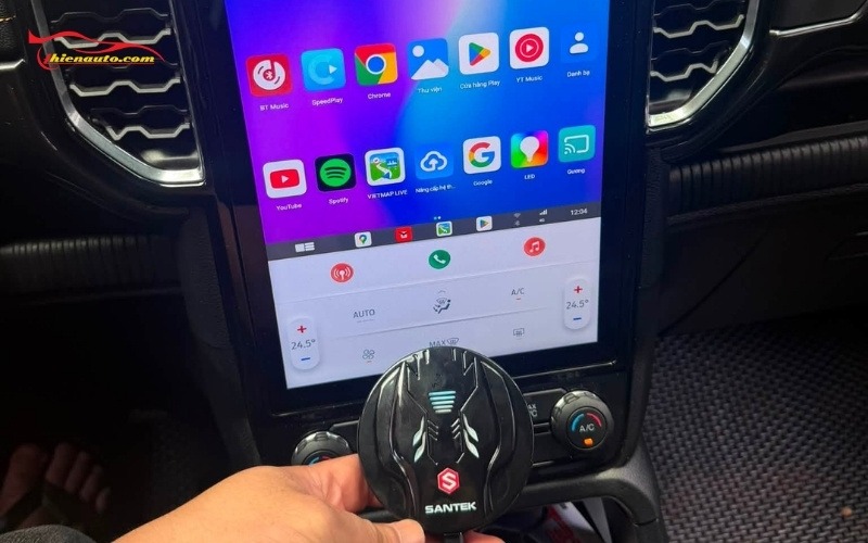 Android Box Santek ST320 Hình ảnh lắp đặt Android Box Santek ST320 thực tế trên ô tô