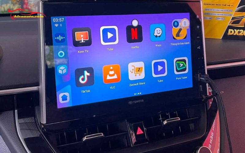 Android Box Toyota Corolla Cross lắp đặt giắc cắm zin an toàn