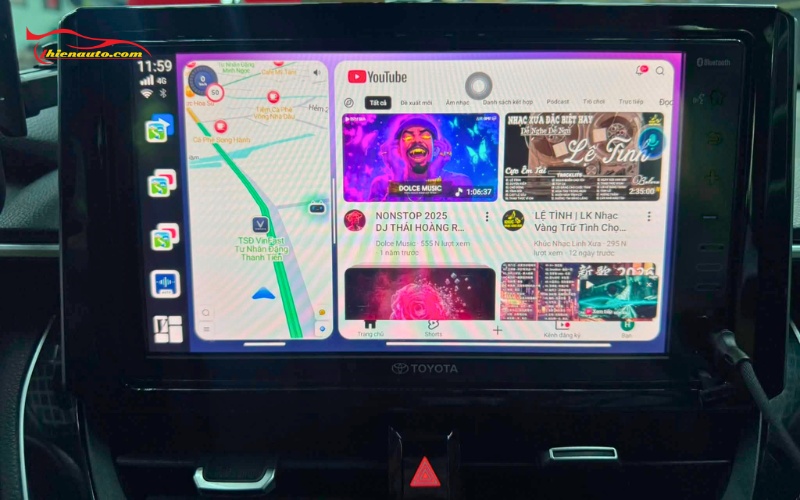 Android Box Toyota Corolla Cross thiết kế nhỏ gọn