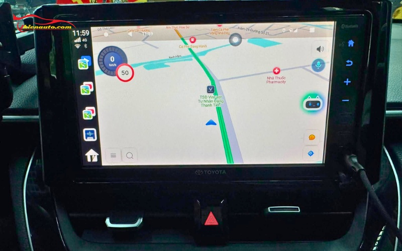 Android Box Toyota Corolla Cross tích hợp dẫn đường thông minh