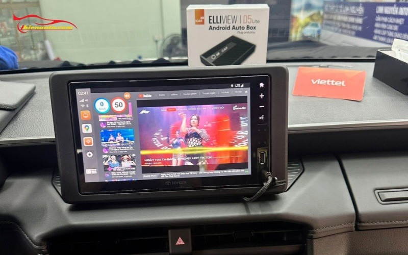 Lắp Android Box Icar Elliview D5 Lite cho xe Toyota Hilux