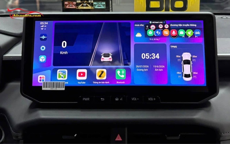 Lắp Android Box Toyota Hilux biến màn hình zin thành màn hình android