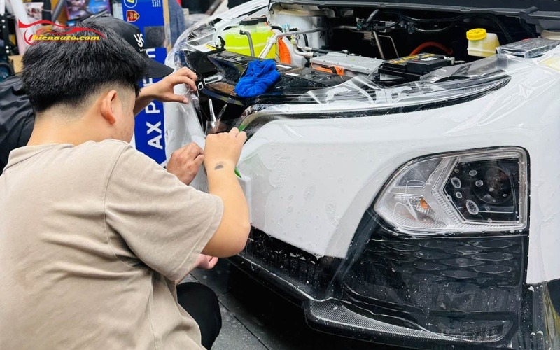 Hình ảnh dán PPF VinFast Herio Green thực tế