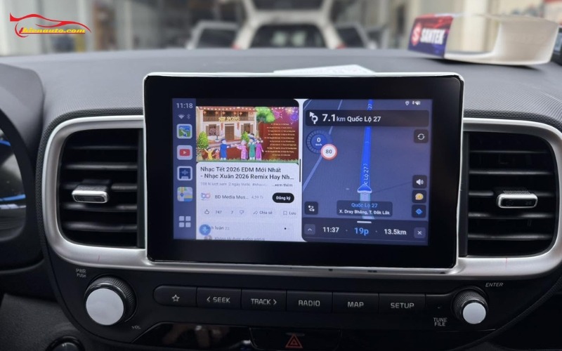 Android Box Hyundai Venue Android Box Hyundai Venue mở rộng tính năng giải trí ngay trên màn hình zin