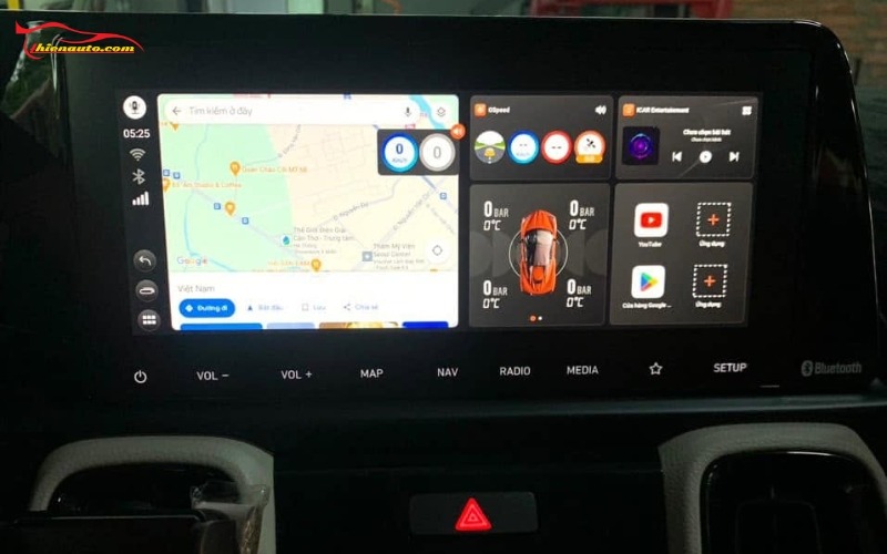 Android Box Kia Sonet hỗ trợ dẫn đường và điều khiển bằng giọng nói 